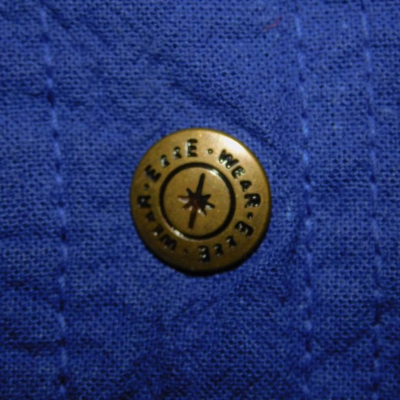 Vintage EzzE Wear Womens M Blue Snap Front Hooded Cotton Light jacket - Picture 7 of 12